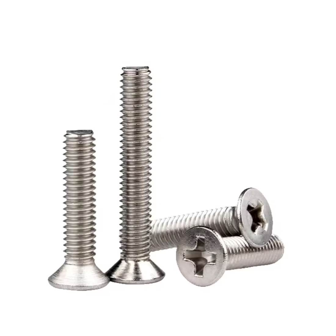 M5 x 80mm Pozi Countersunk Machine Screws - A2 Stainless Steel