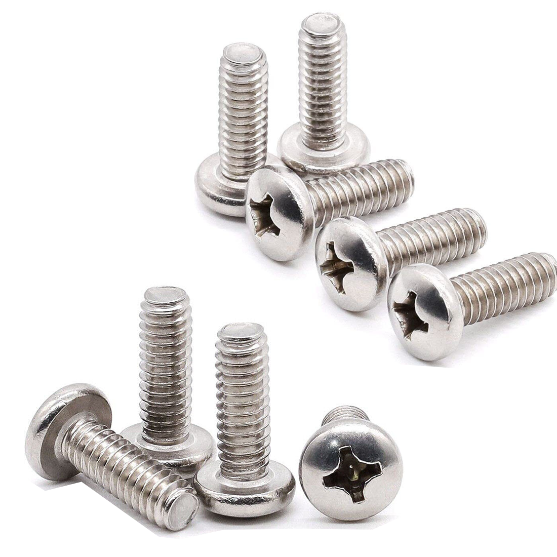 M6 x 90mm Pozi Pan Machine Screws – A2 Stainless Steel