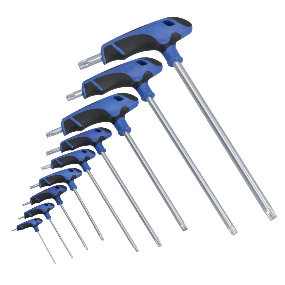 US Pro T10 - T45 Torx Star T Handle Wrench T Bar Short + Long Arm High Torque