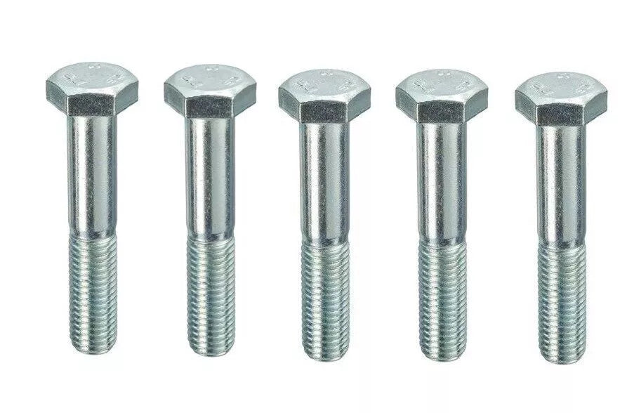 M10 x 140mm Hexagon Part Threaded Bolt - Bright Zinc Plated DIN 933