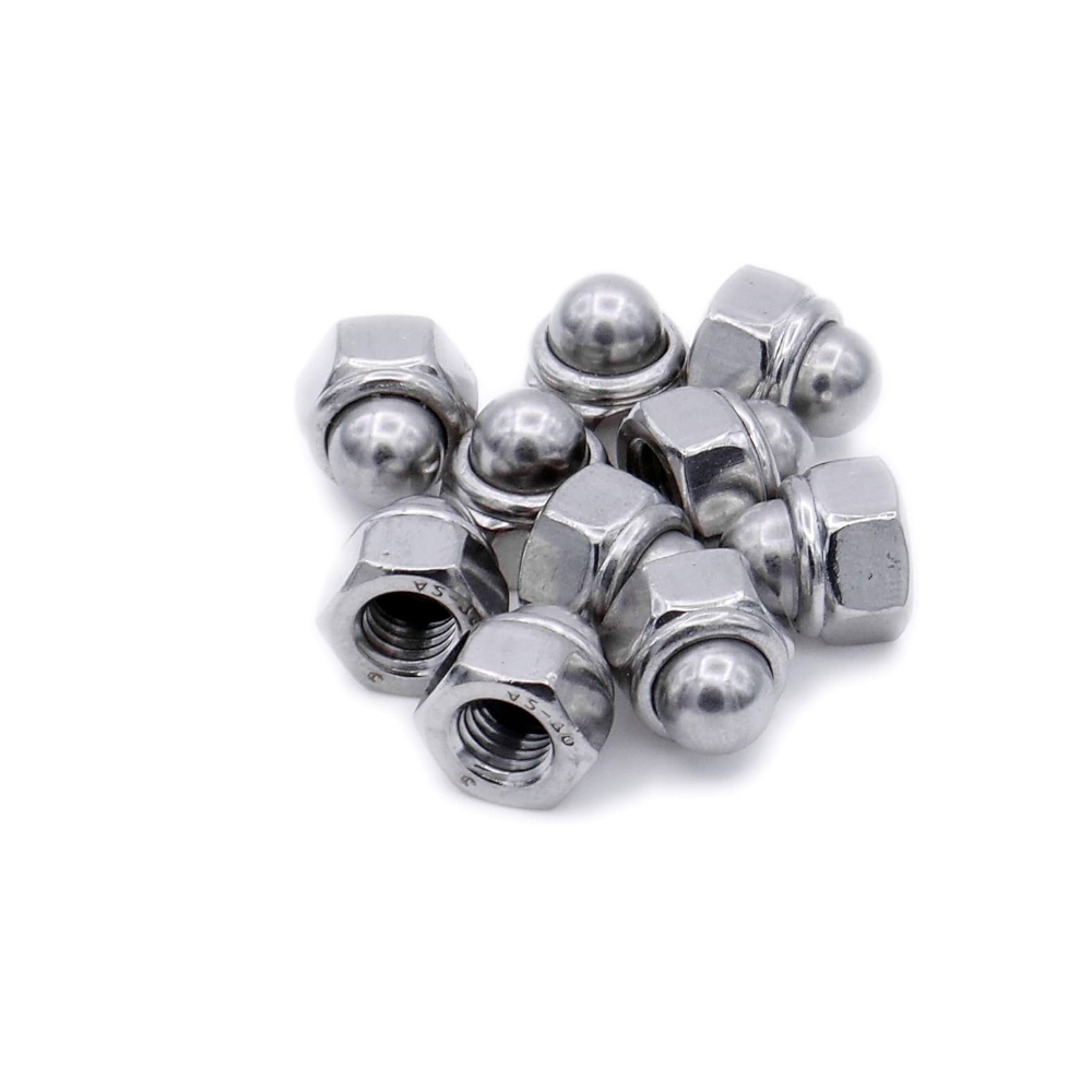 M6 Domed Nyloc Acorn Nut – A2 Stainless Steel DIN 986