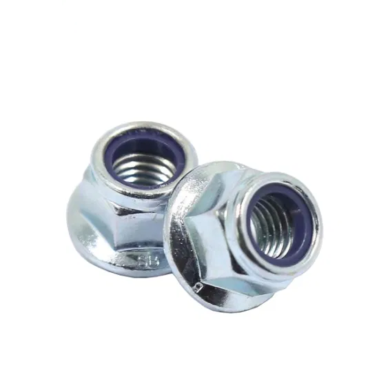 M8 Serrated Flanged Hex Nyloc Nut - A2 Stainless Steel DIN 6926