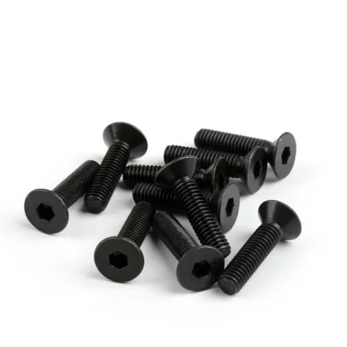 M10 x 20mm Black Countersunk Bolts - 10.9 High Tensile