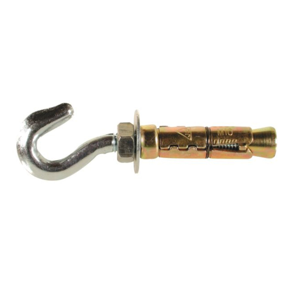 M10 x 115mm Hook Bolt with Expanding Sleeve Anchor Shield