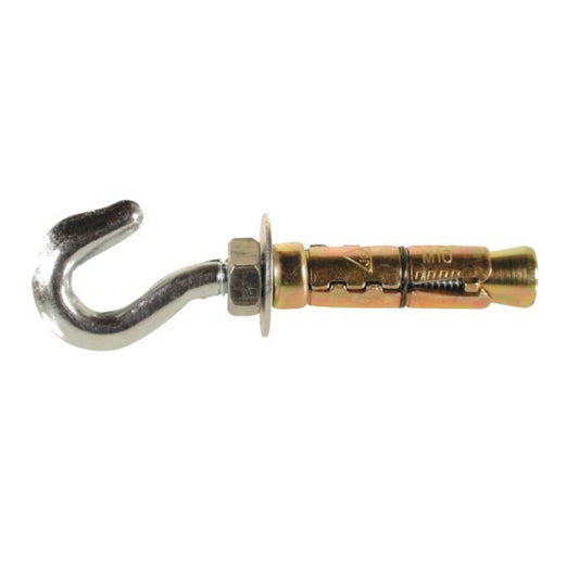 M8 x 95mm Hook Bolt with Expanding Sleeve Anchor Shield
