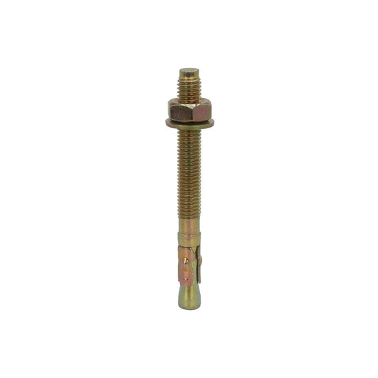 M10 x 65mm Through Bolts - Zinc Yellow Plated