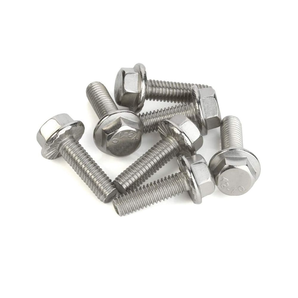 M6 x 20mm Flanged Hexagon Bolts – A2 Stainless Steel