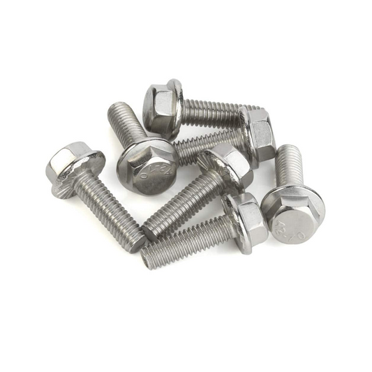 M5 x 10mm Flanged Hexagon Bolts – A2 Stainless Steel