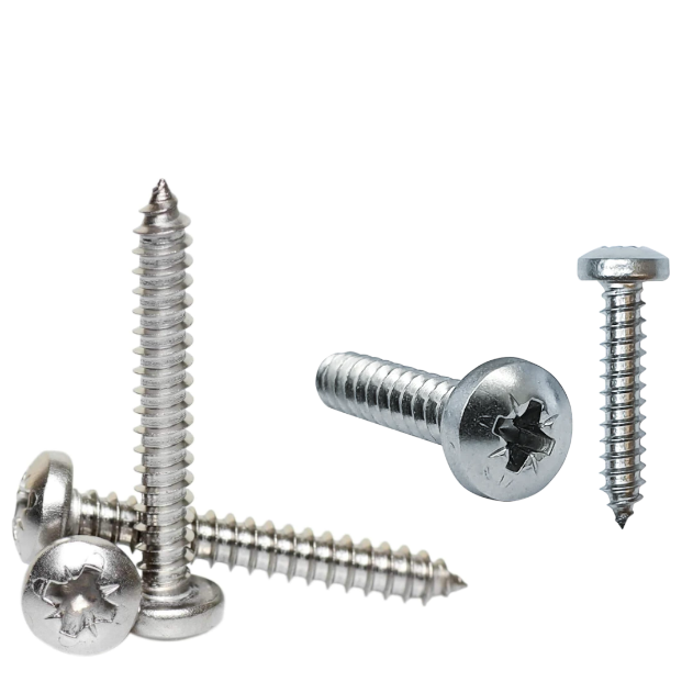 No.4 x 5/16” (2.9 x 8mm) Pozi Pan Self Tapping Screws – A2 Stainless Steel