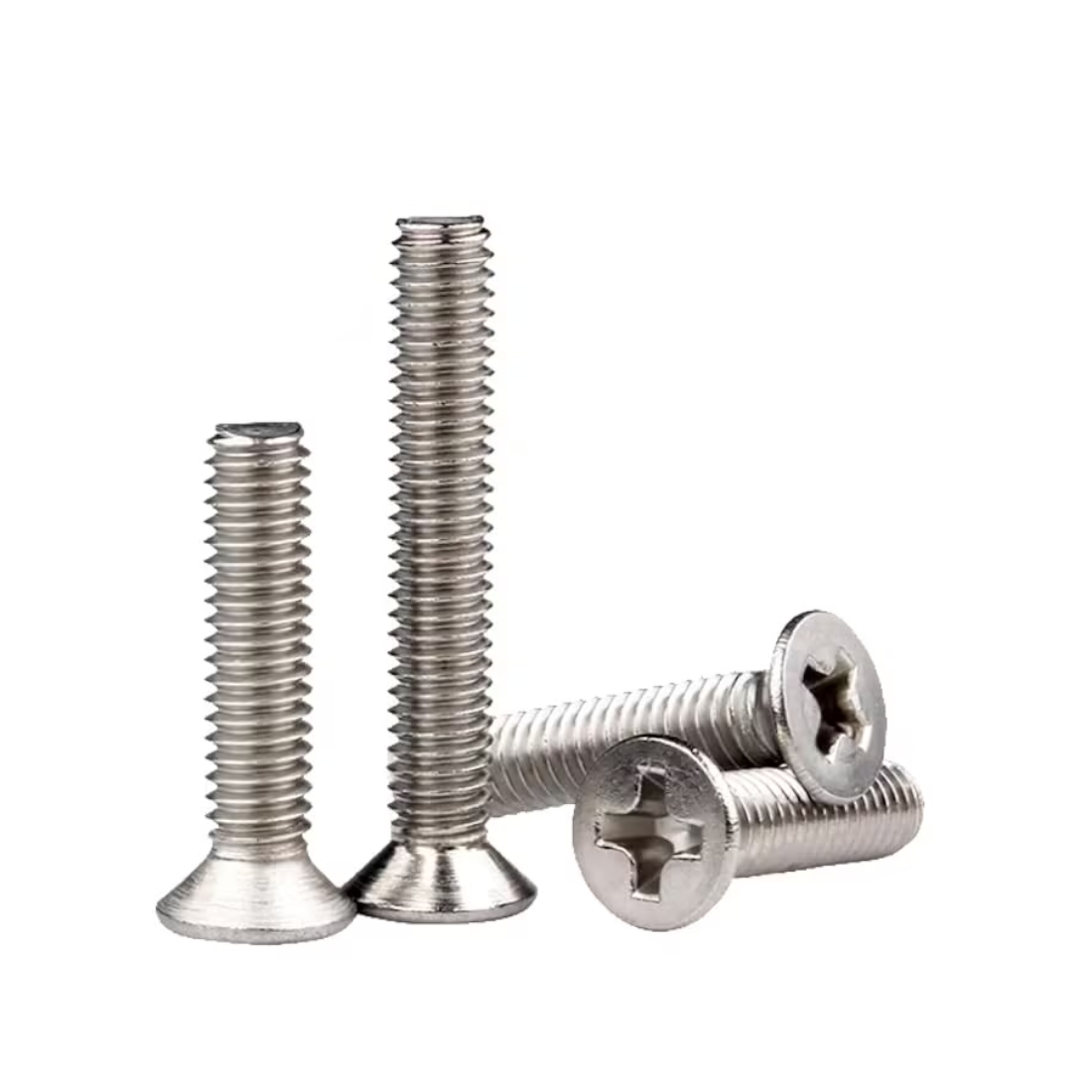 M4 x 12mm Pozi Countersunk Machine Screws - A2 Stainless Steel