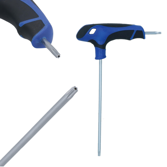 US Pro T15 - T50 Tamper Torx Star T Handle Wrench T Bar Short + Long High Torque