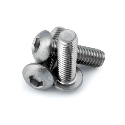 M6 x 10mm Hex Socket Button Screws - A4 Marine Grade
