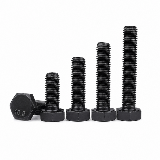 M10-1.25p x 20mm Hexagon Head Bolt - Fine Thread 10.9 Self Colour High Tensile
