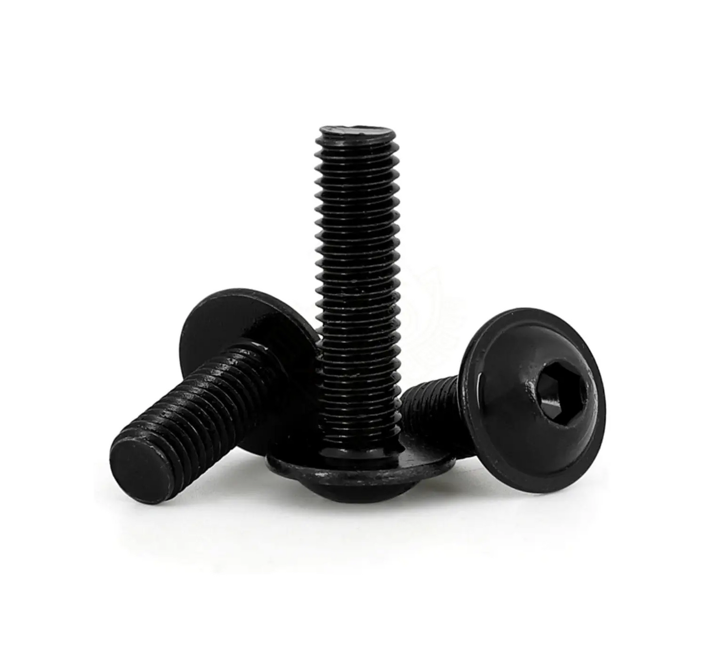 M5 x 12mm Socket Flanged Button Screws - High Tensile Steel Self Colour Grade 10.9