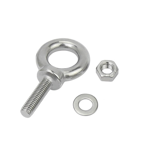 M10 X 100mm Lifting Eye Bolts, Nuts & Washers A4 Marine Grade Stainless Steel