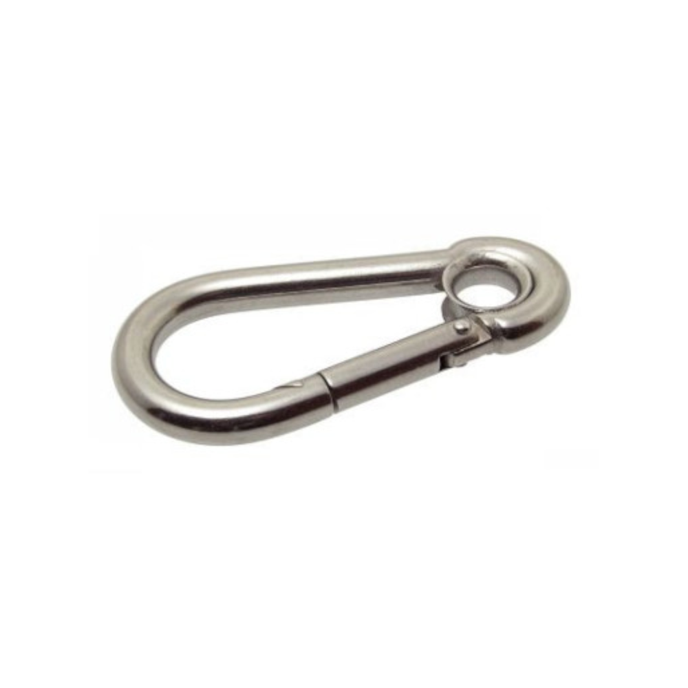 12 x 140mm Carbine Snap Hook with Eyelet - A4 Marine Grade