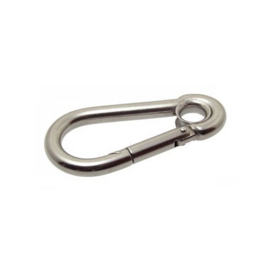 12 x 140mm Carbine Snap Hook with Eyelet - A4 Marine Grade